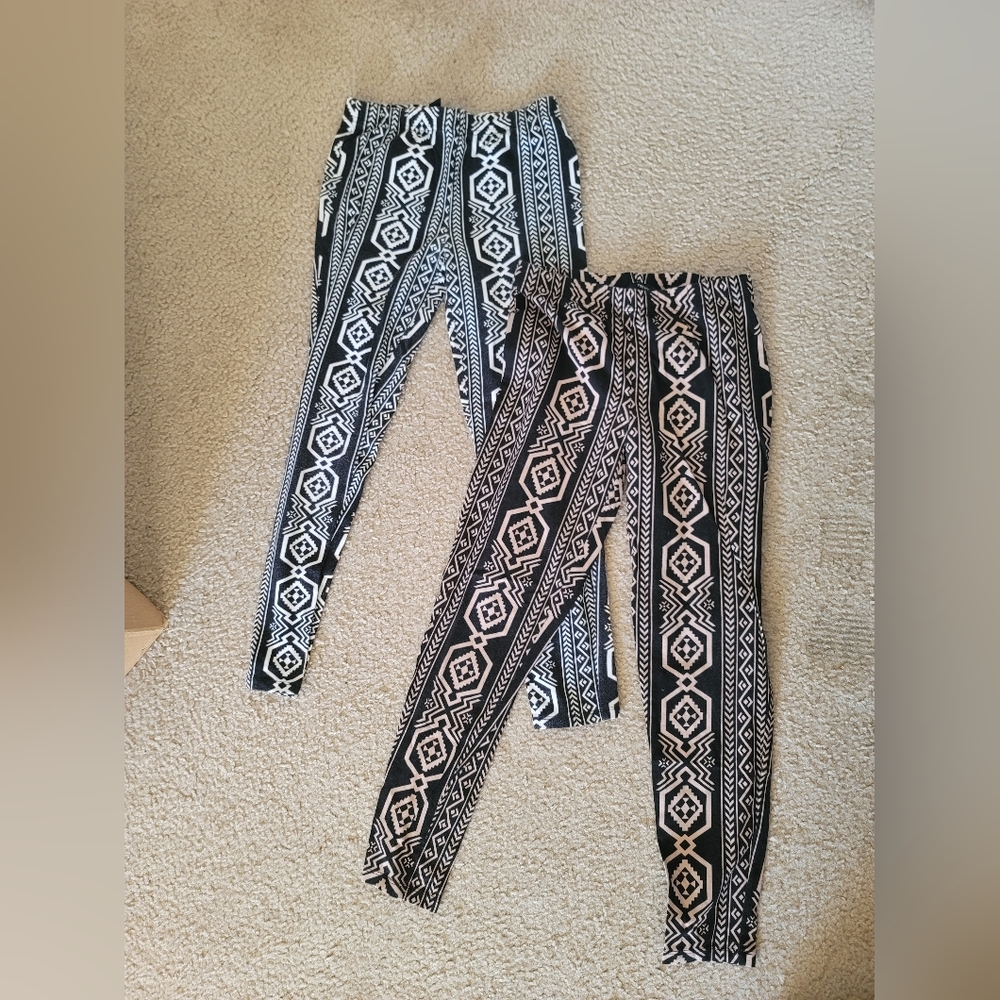 Two Tribal Print Leggings